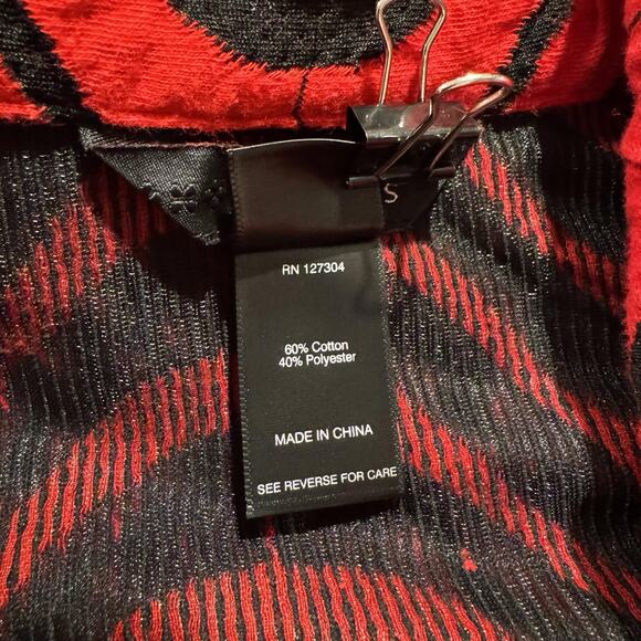 Ali Miles Jacket 3/4 Sleeve Psychedelic Retro Grunge Goth Avant Garde Red Medium - Picture 5 of 9